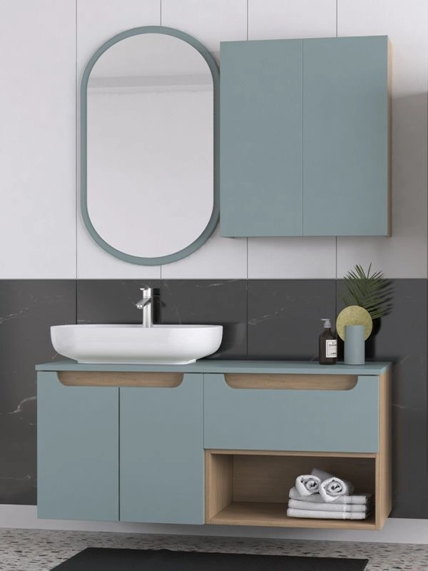 Biani Katia 120 Cm Banyo Dolabı Renk Buz Mavisi